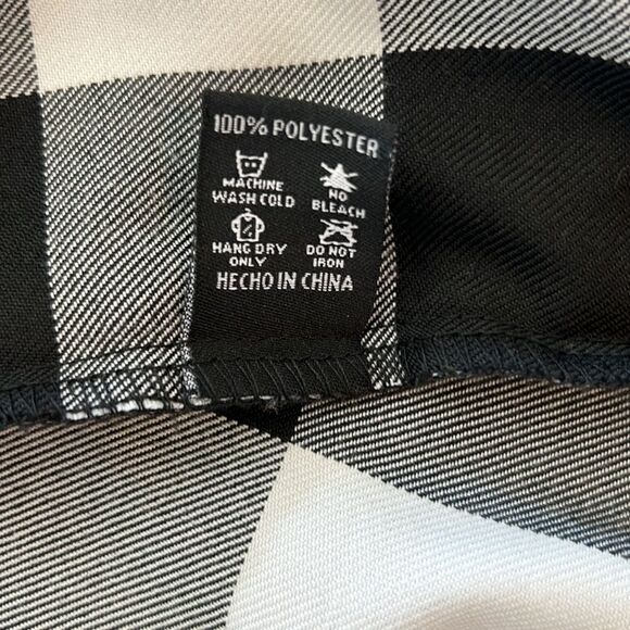 Mens Dixxon Flannel Co Finish Line D Tech gray black white plaid button shirt - Picture 10 of 11